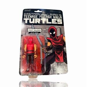 Super7 ReAction TMNT Foot Soldier Action Figure Comic Colors w/ Sword